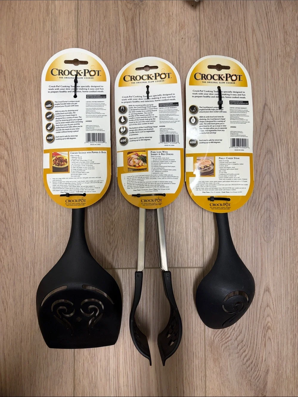 Crock•Pot Utensils– Slotted Turner, Tongs & Slotted Spoon